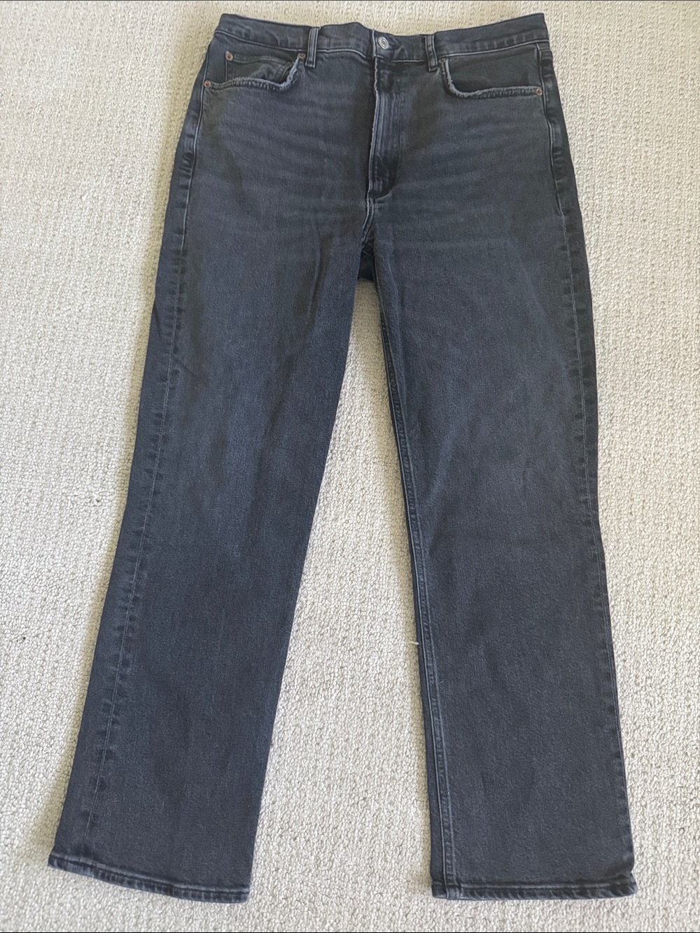 Agolde black stovepipe jeans, sz 31